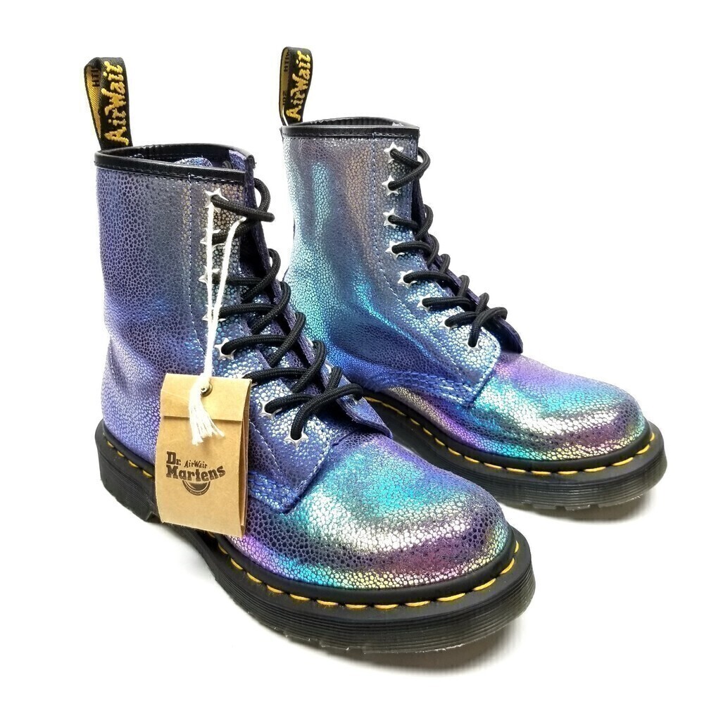 NWT Dr. Martens 1460 Rainbow Ray Mermaid Suede Lace Up Combat Boots Womens 6 - Picture 6 of 10